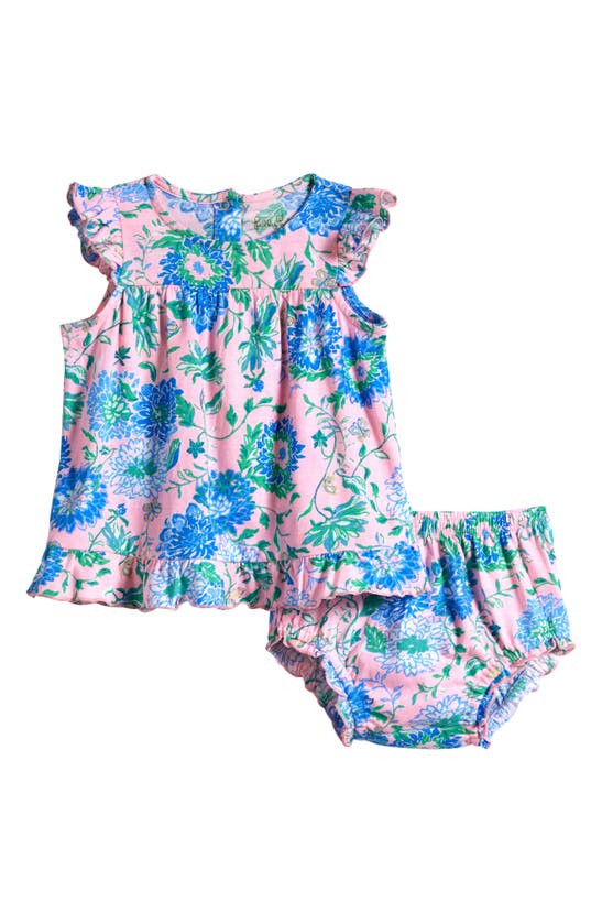 Shop Lilly Pulitzer Cecily Floral Dress & Bloomers Set In Conch Shell Pink Rumor Has It