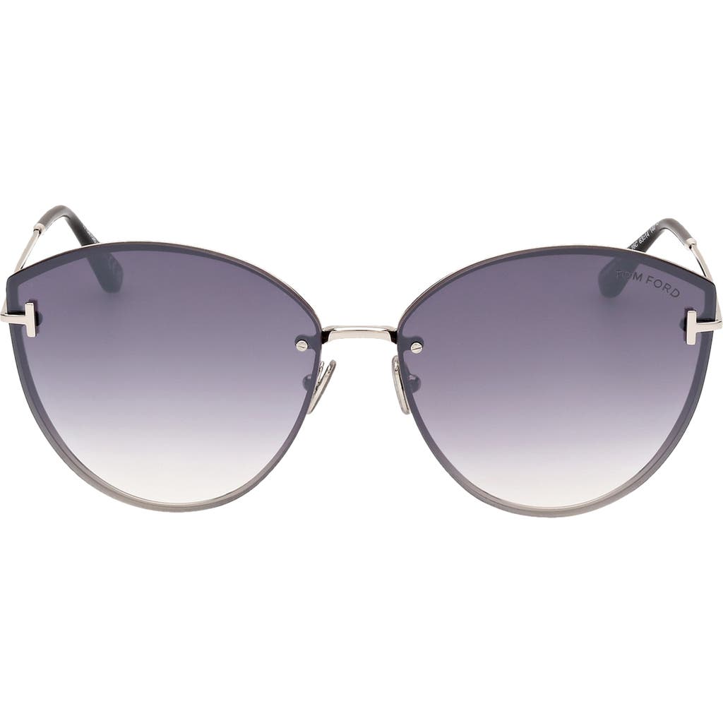 Tom Ford Evangeline 63mm Oversize Gradient Cat Eye Sunglasses In Pink