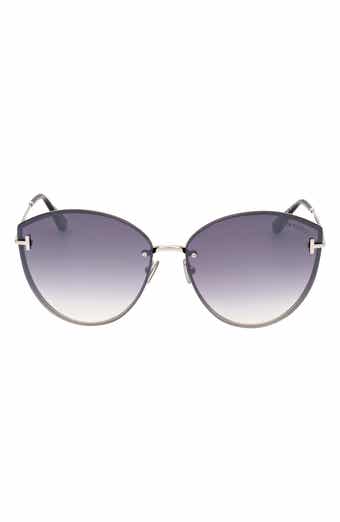 Gucci 56mm gradient top cat eye sunglasses
