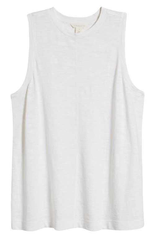caslon(r) Sleeveless Cotton Blend Crewneck T-Shirt in White