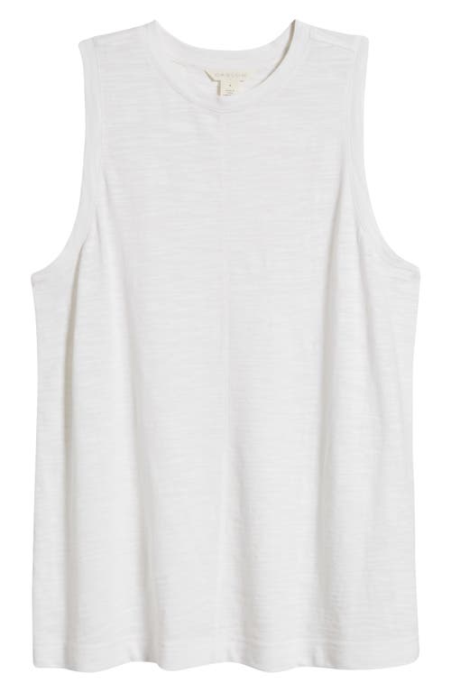 Caslonr Caslon(r) Sleeveless Cotton Blend Crewneck T-shirt In White