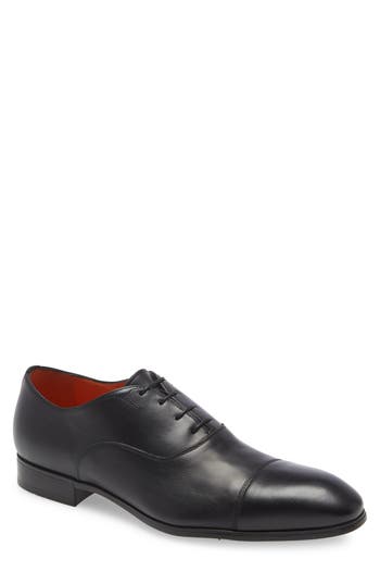 Santoni Backyard Leather Lace-up Shoes In Black