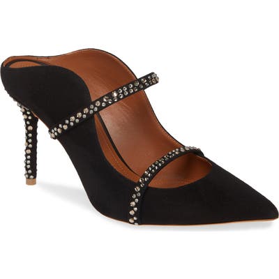 Malone Souliers Maureen Crystal Embellished Mule - Black