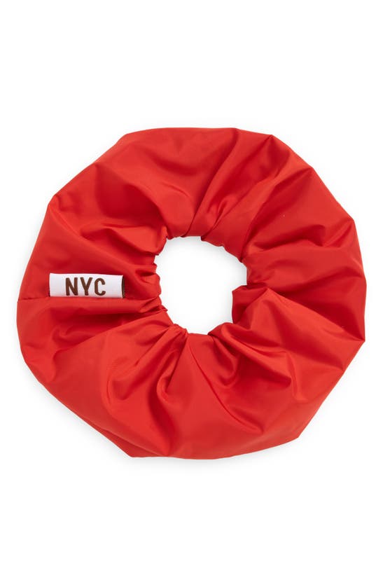 Shop Coming Of Age Oversize Silk Scrunchie In Tomato