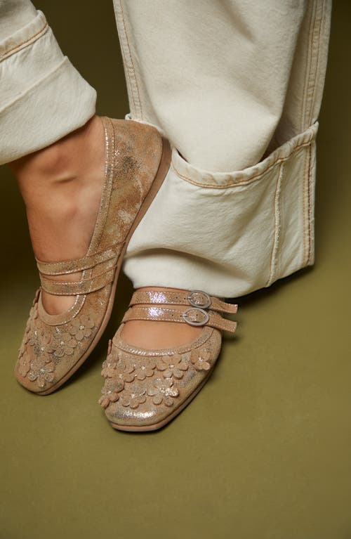 Free People Mimosa Mary Jane Flat In Champagne Metallic