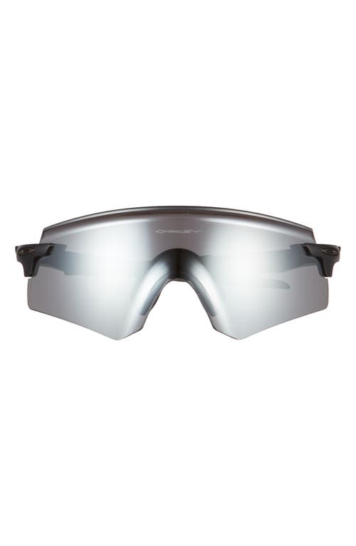 Oakley Encoder 36mm Small Shield Sunglasses in Matte Black/Prizm Black at Nordstrom