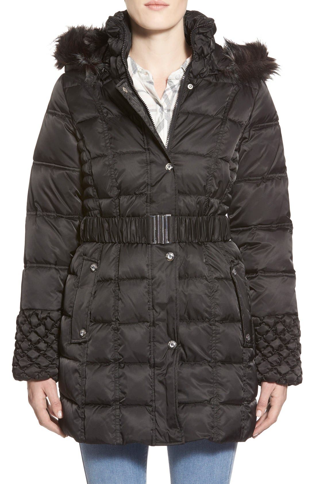 betsey johnson long puffer coat