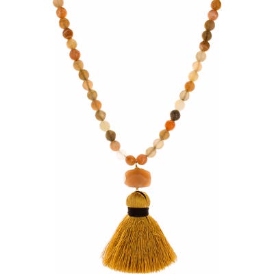 Panacea Tassel Pendant Beaded Necklace