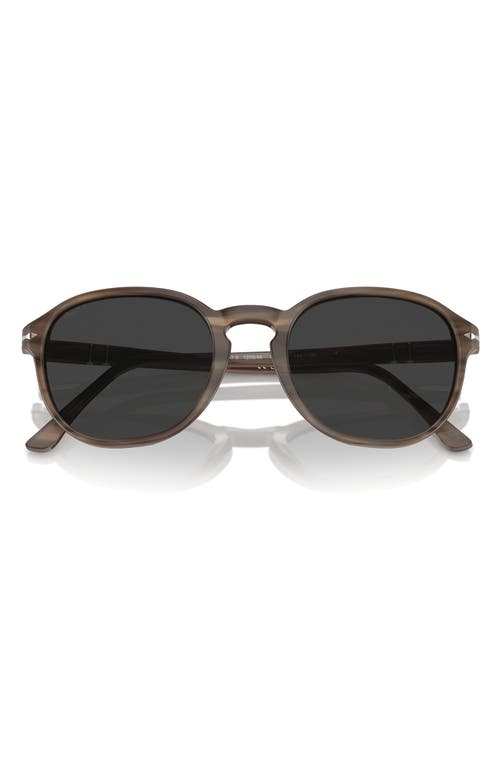 Persol 53mm Polarized Pillow Sunglasses in Striped Brown at Nordstrom
