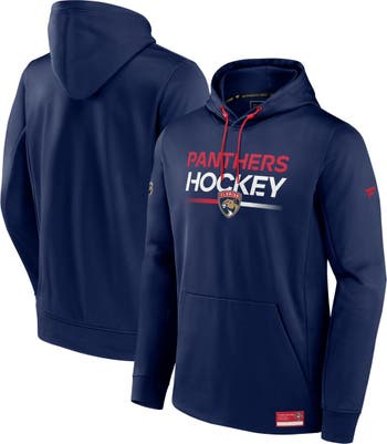 Men's Florida Panthers Fanatics Branded Red Primary Team Logo Fleece Fitted  Pullover Hoodie