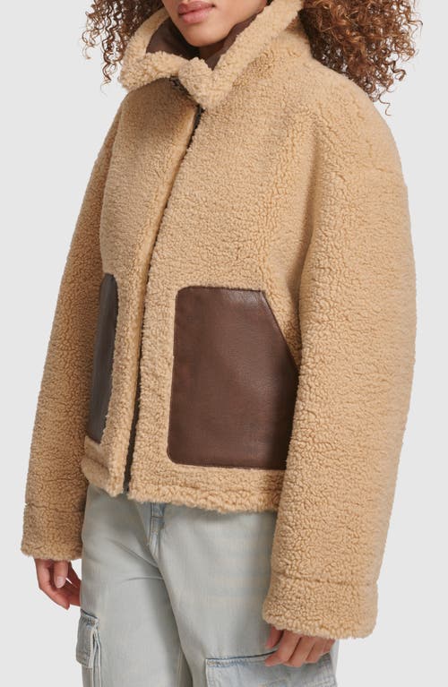 Shop Levi's Reversible Faux Shearling Jacket In Sesame