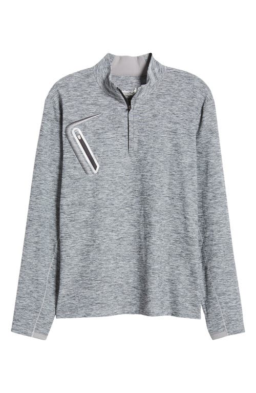 Shop Johnnie-o Sabino Quarter-zip Performance Pullover In Heather Black