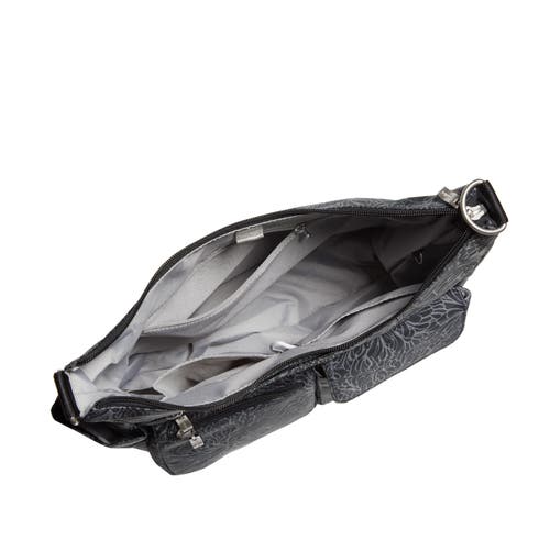 Baggallini Women's Modern Everywhere Hobo Crossbody Bag With Wristlet In Midnight Blossom