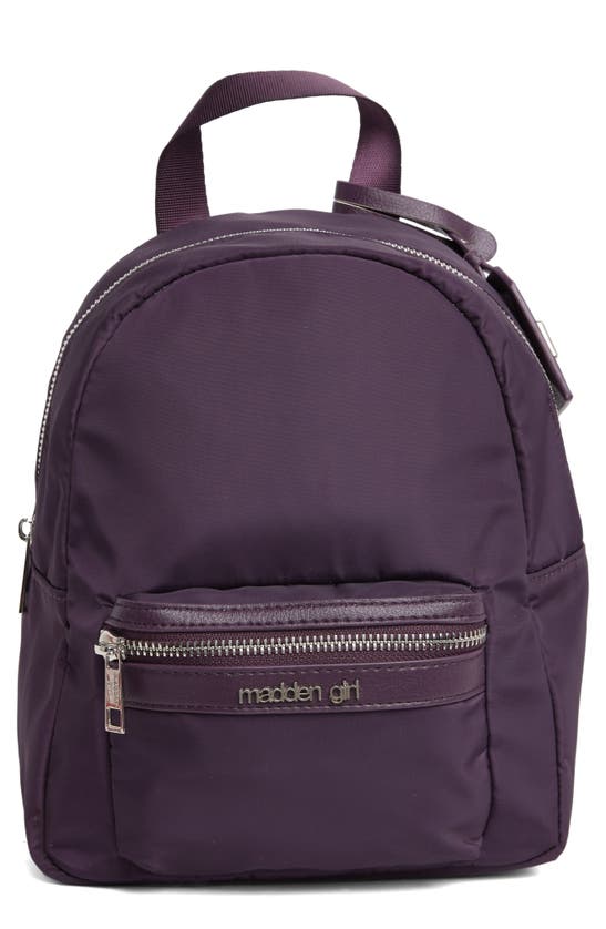 Madden Girl Sherpa Mini Checkered Backpack