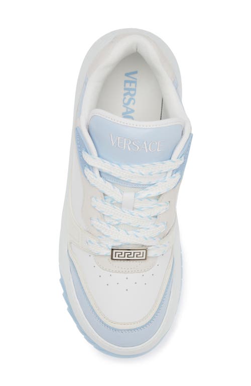 Shop Versace Odissea Sneaker In Blue Hydrangea White