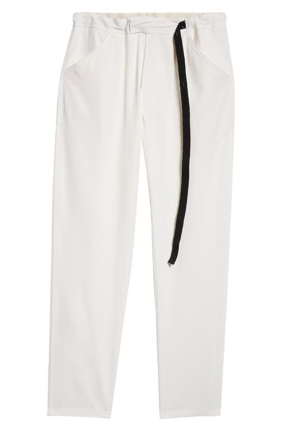 Shop 4sdesigns Steve Drawstring Waist Pants In Off White