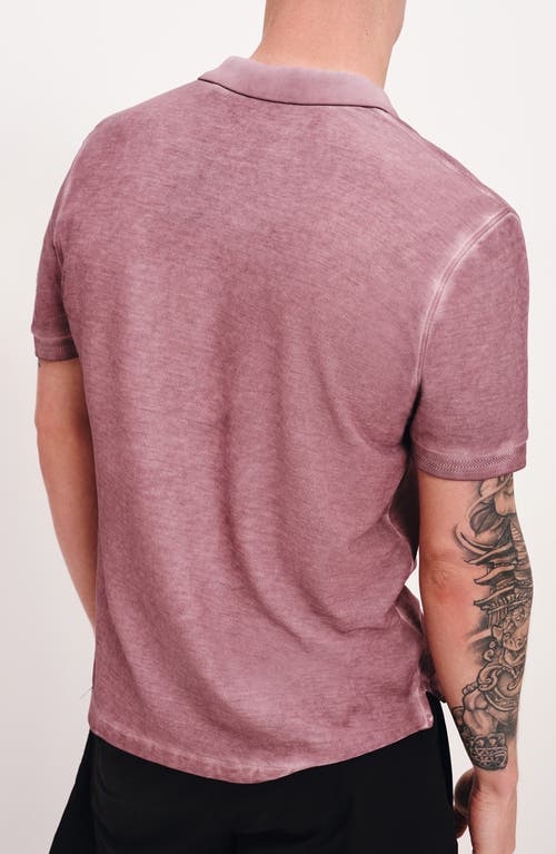 Shop Atm Anthony Thomas Melillo Chroma Wash Cotton Piqué Polo In Wisty Mauve