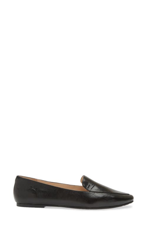 Shop Chocolat Blu Ace Pointed Toe Loafer In Black Leather