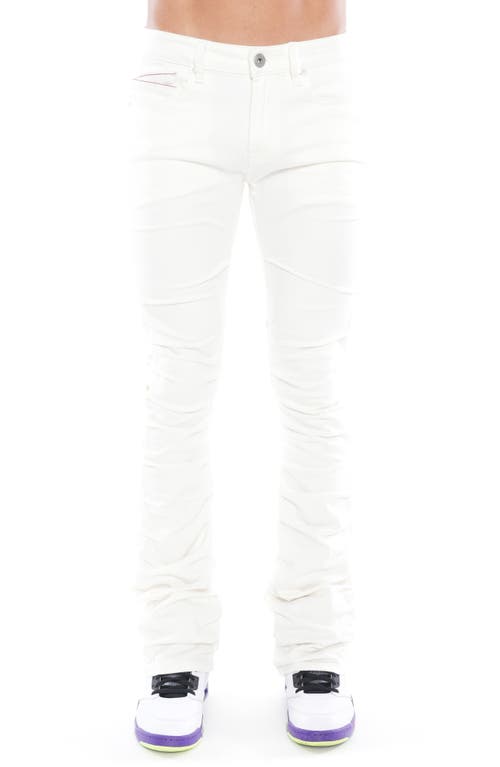 Cult of Individuality Hipster Nomad Stretch Bootcut Jeans in White