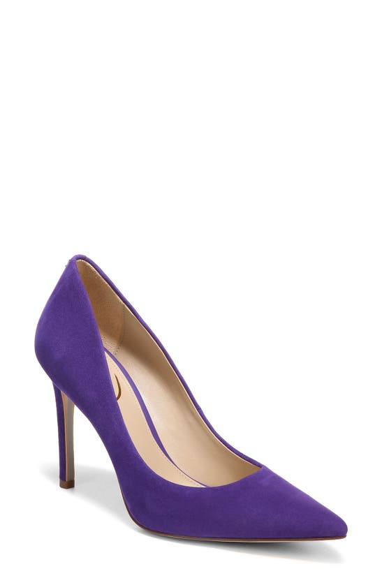 Sam Edelman Hazel Pointed Toe Pump In Royal Orchid