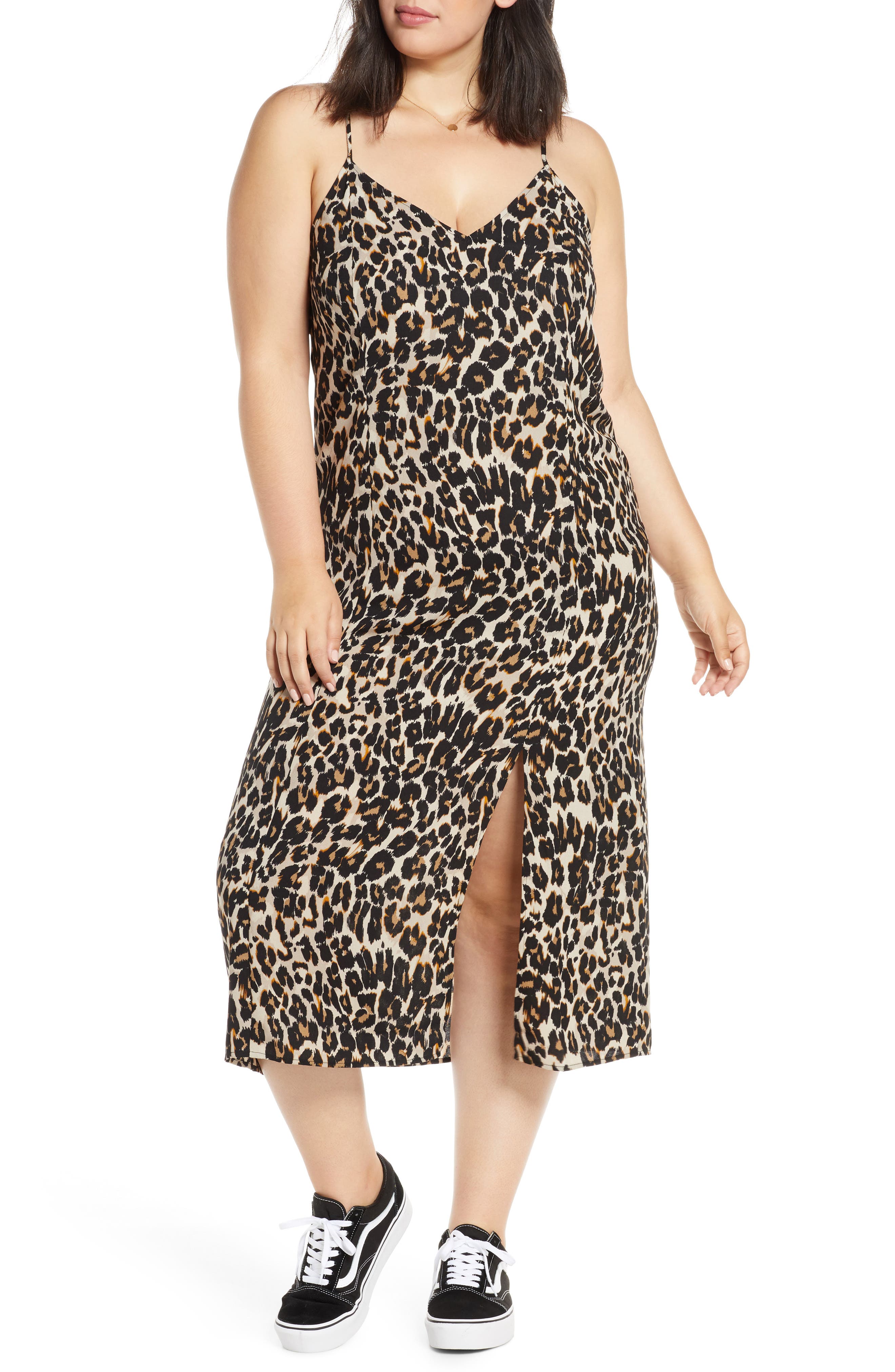 bp leopard slip dress