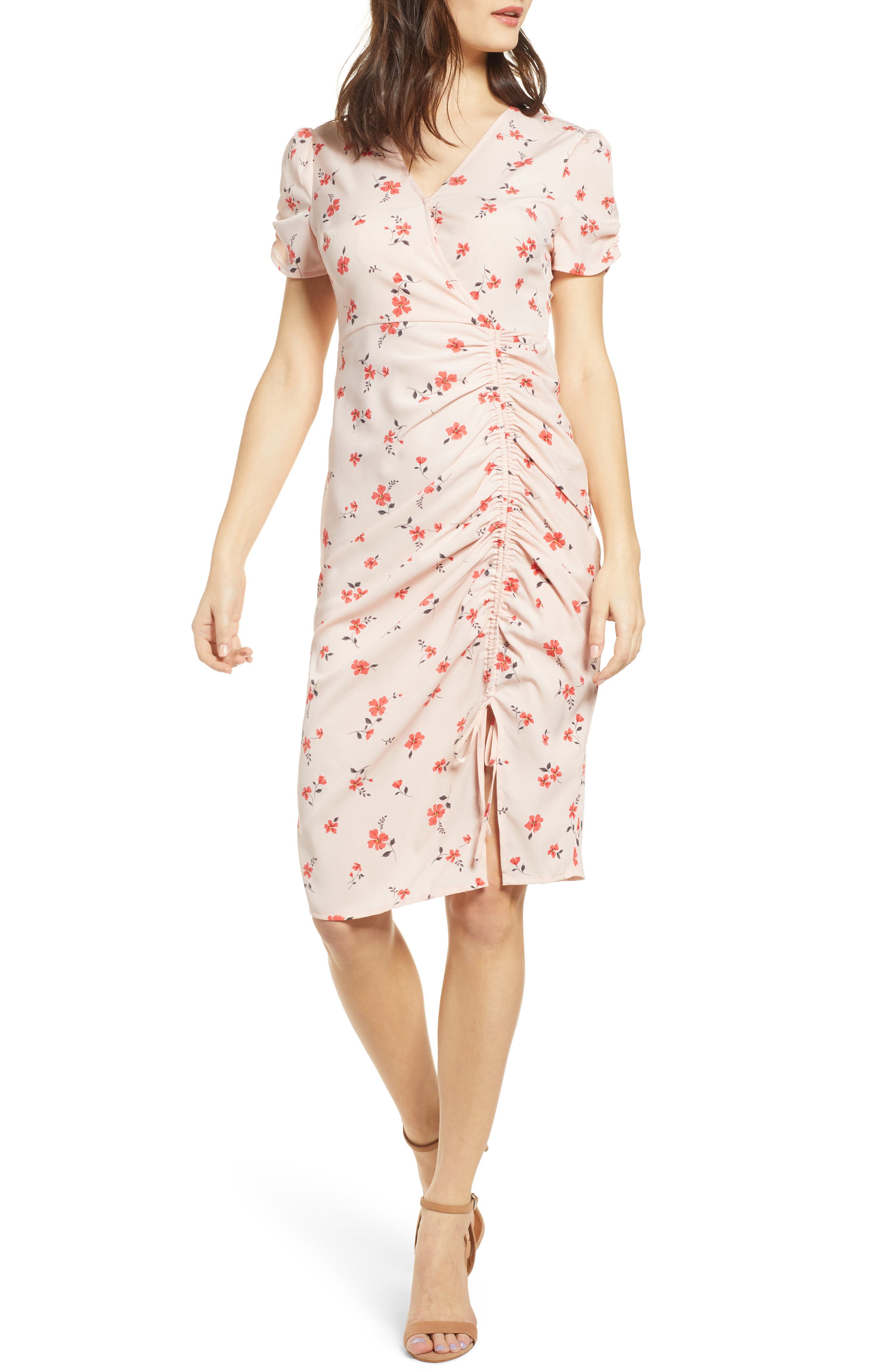 J.o.a. Cinch Front Dress, Pink