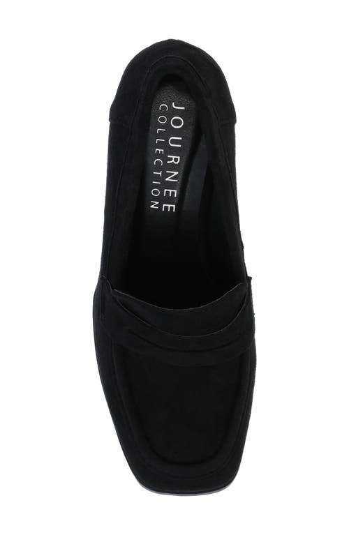 Shop Journee Collection Malleah Loafer Pump In Black Suede