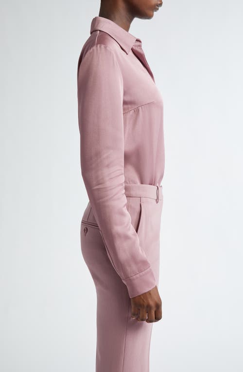 MICHAEL KORS MICHAEL KORS HANSEN CHARMEUSE BUTTON-UP SHIRT 