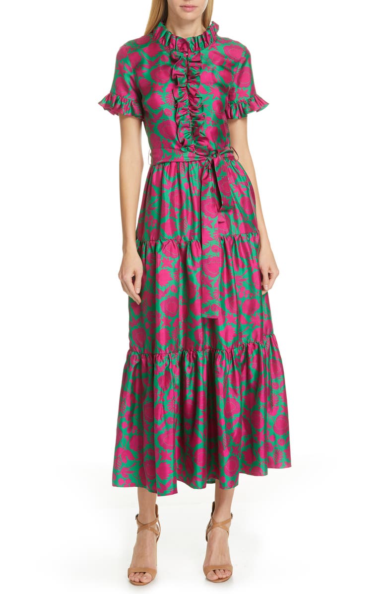 La doublej mini silk swing dress Clearance