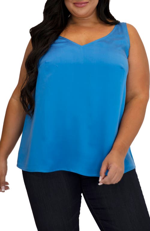 Silk Tank Top in French Blue