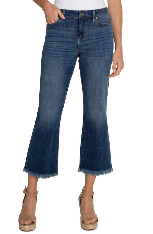 Liverpool Los Angeles Hannah Frayed Crop Flare Jeans Elkmont at Nordstrom,