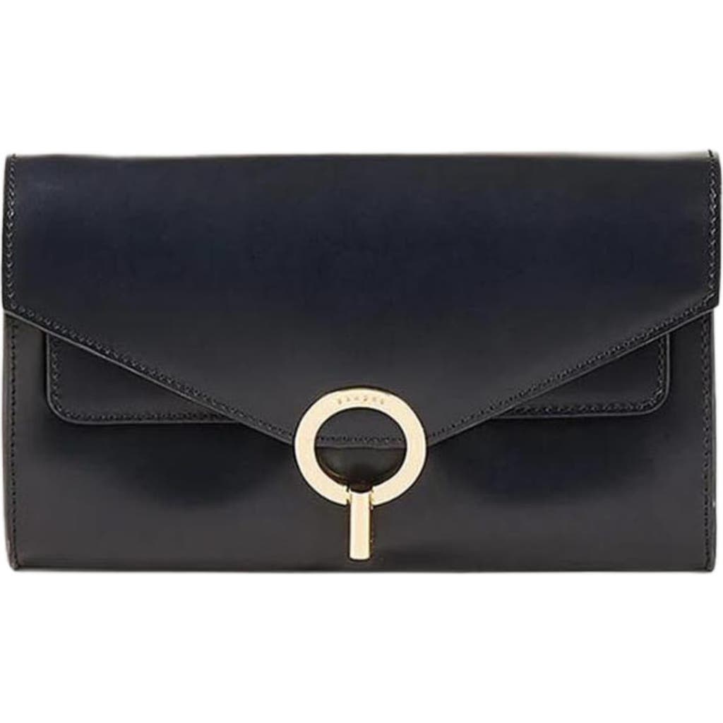 Sandro Yza Pocket Clutch Bag In Black
