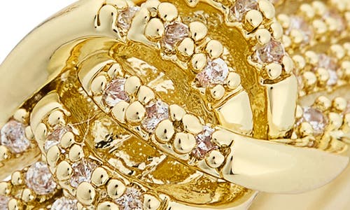 Covet Cz Pavé Knot Ring In Gold