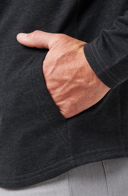 Travismathew Upgraded Tech Hoodie In Heather Black