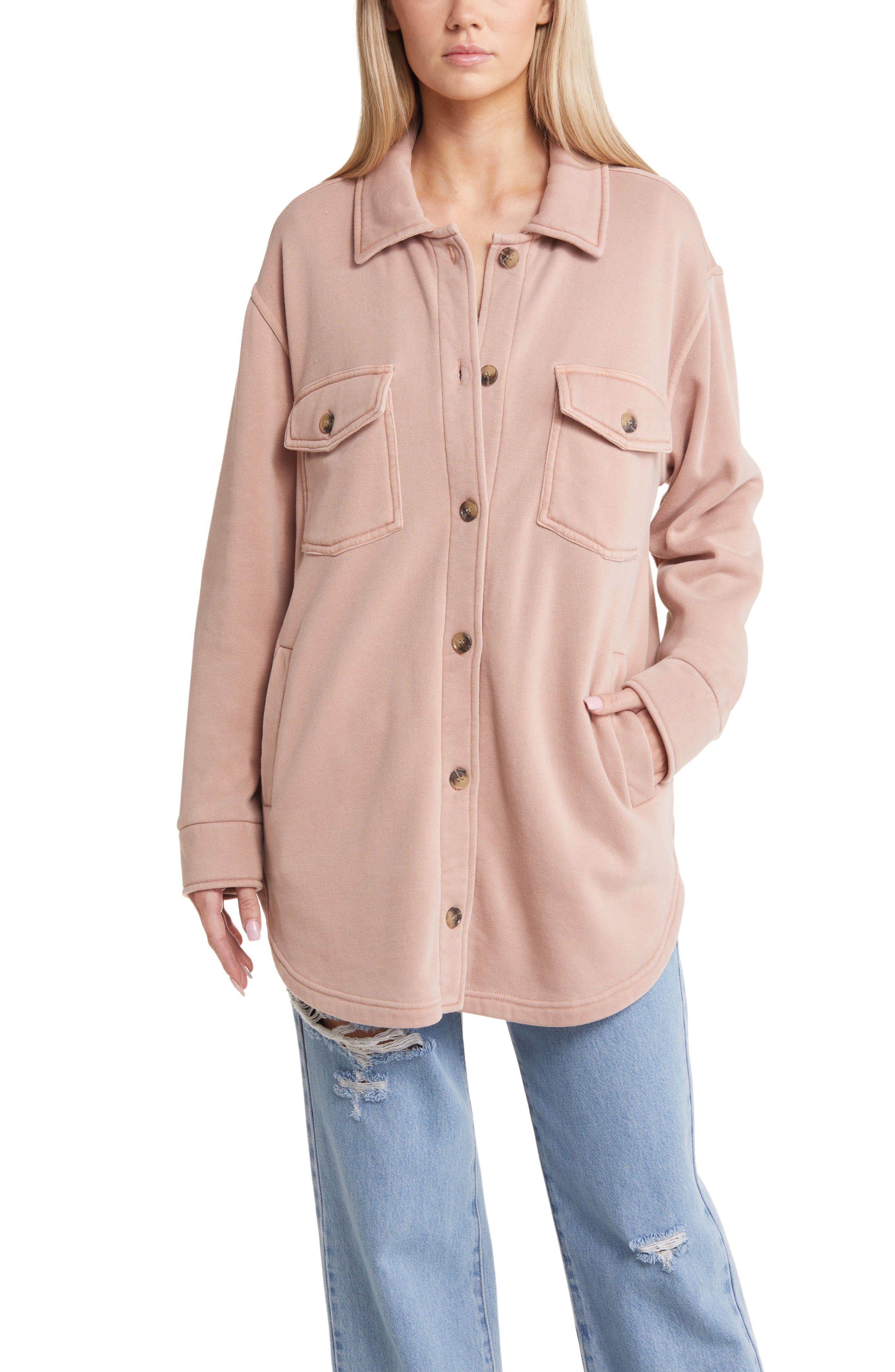 Thread & Supply Longline Sweatshirt Knit Shacket Nordstrom