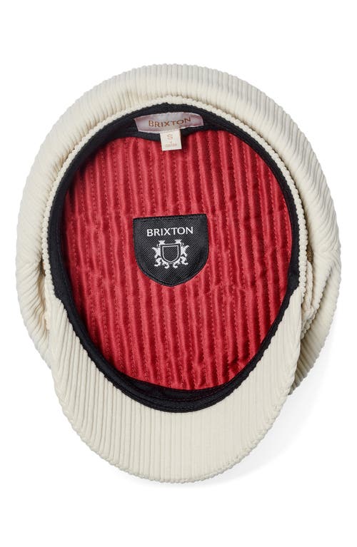 Brixton Fiddler Corduroy Cap In Dove