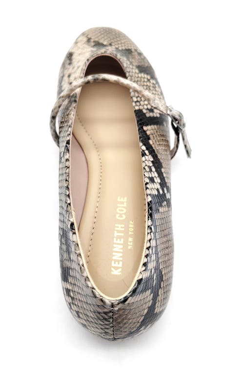 Kenneth Cole Magnolia Mary Jane Flat In Snake Embossed