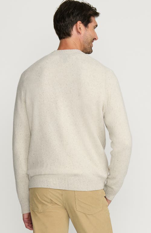 Lands' End Long Sleeve Lambswool Crewneck Sweater In Light Stone Fleck