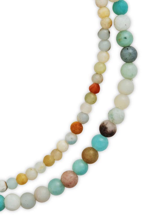 Sterling Forever Stone 2-pack Beaded Stretch Bracelets In Macaron