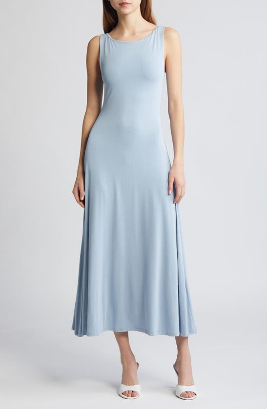 Shop Rue Sophie Theodor Midi Dress In Blue Fog