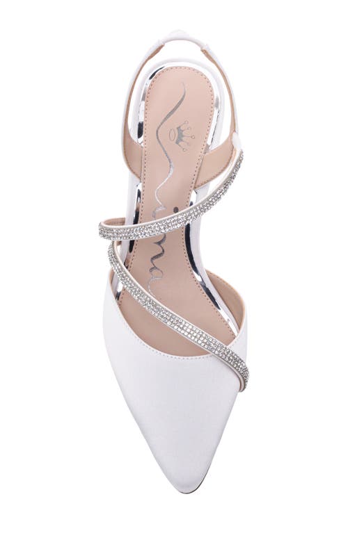Nina Nela Slingback Pointed Toe Pump In Ivory