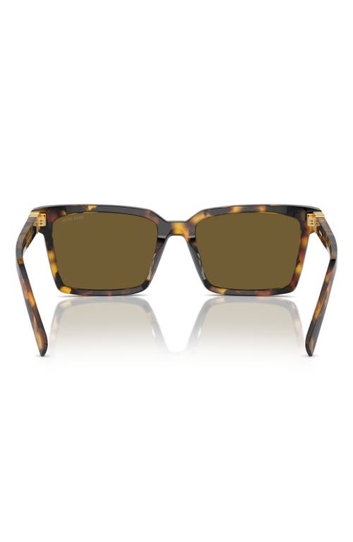 Miu Miu 55mm Rectangular Sunglasses In Blond Havana