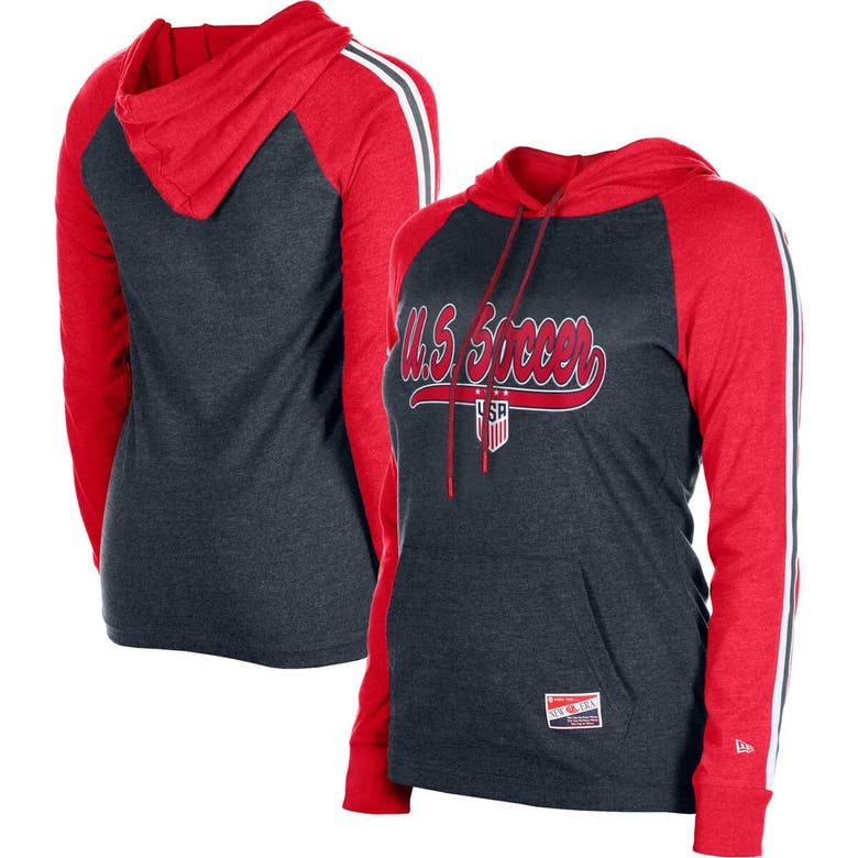 Shop 5th And Ocean By New Era 5th & Ocean By New Era Navy Uswnt Throwback Pullover Hoodie
