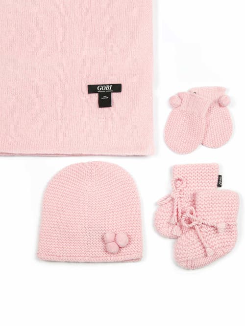 Gobi Mongolian Cashmere Baby Cashmere Set In Almond Blossom