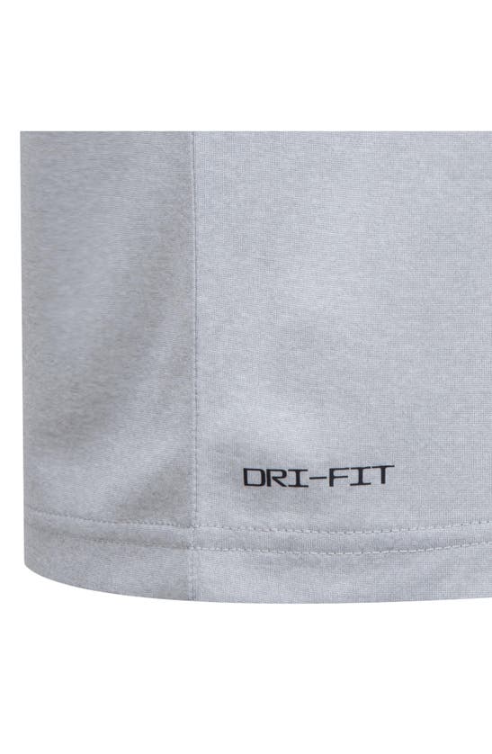 Shop 3 Brand Kids' Dri-fit Wordmark Logo T-shirt & Shorts Set In Light Gray Heather
