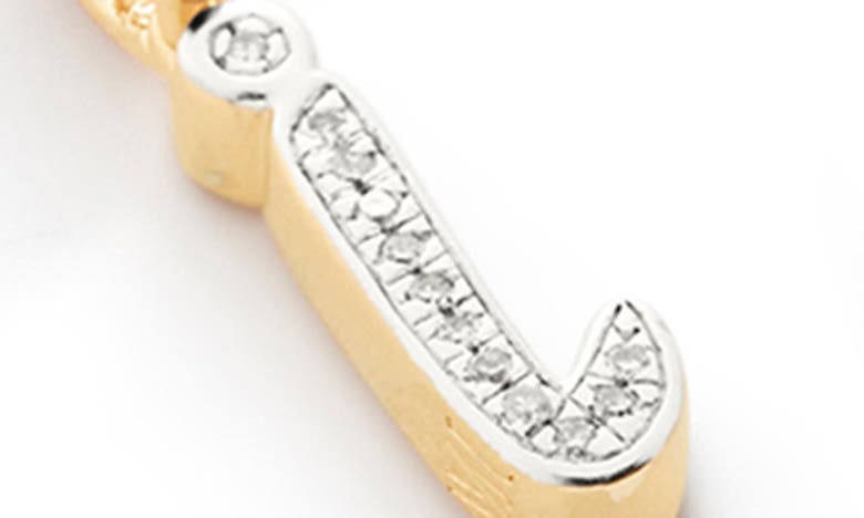 Shop Monica Vinader Diamond Alphabet Pendant Necklace In 18ct Gold Vermeil Sterling I