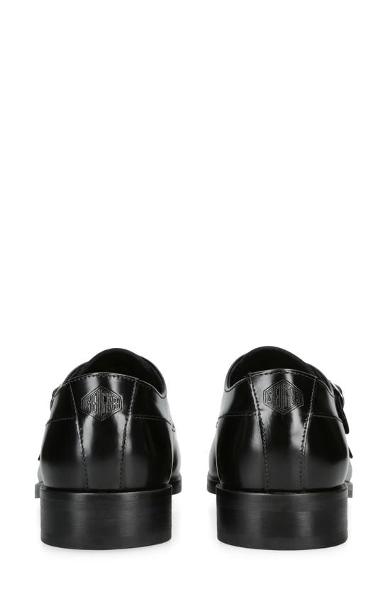 Shop Kurt Geiger London Hunter Cap Toe Double Monk Strap Shoe In Black