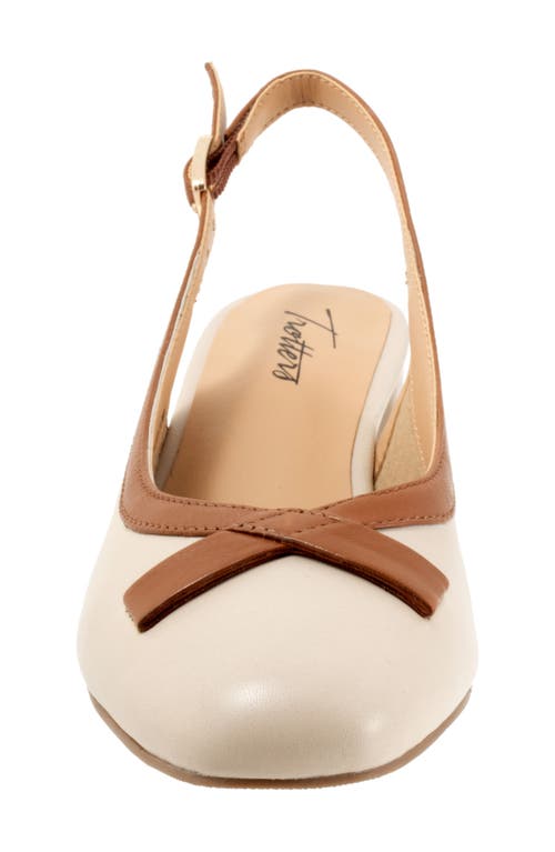 Shop Trotters Dalani Slingback Pump In Ivory/tan