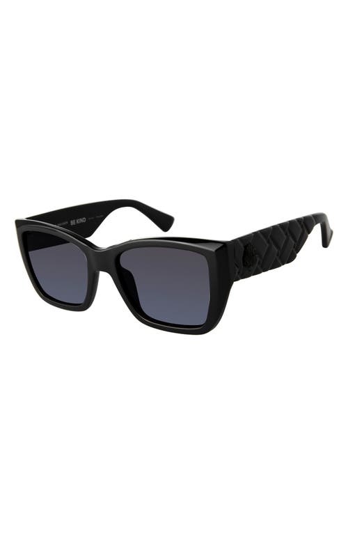 Kurt Geiger London Kensington 54mm Gradient Rectangular Sunglasses In Black/gray Gradient