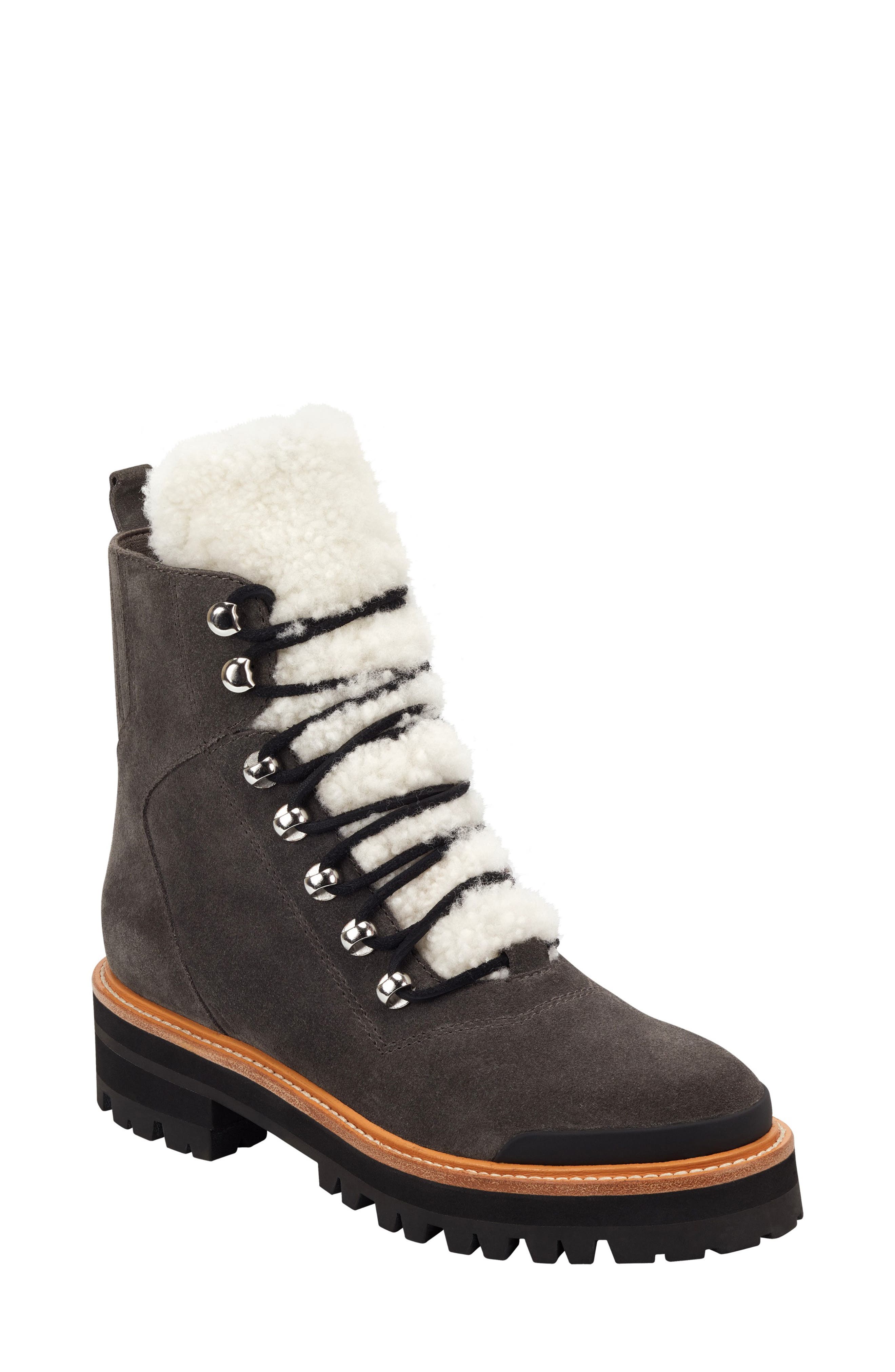 Izzie Genuine Shearling Lace-Up Boot 